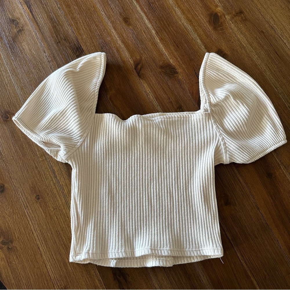 H&M Cropped Ribbed Top